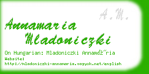 annamaria mladoniczki business card